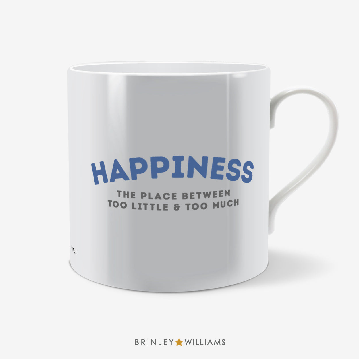 Happiness Quote Fun Mug - Blue