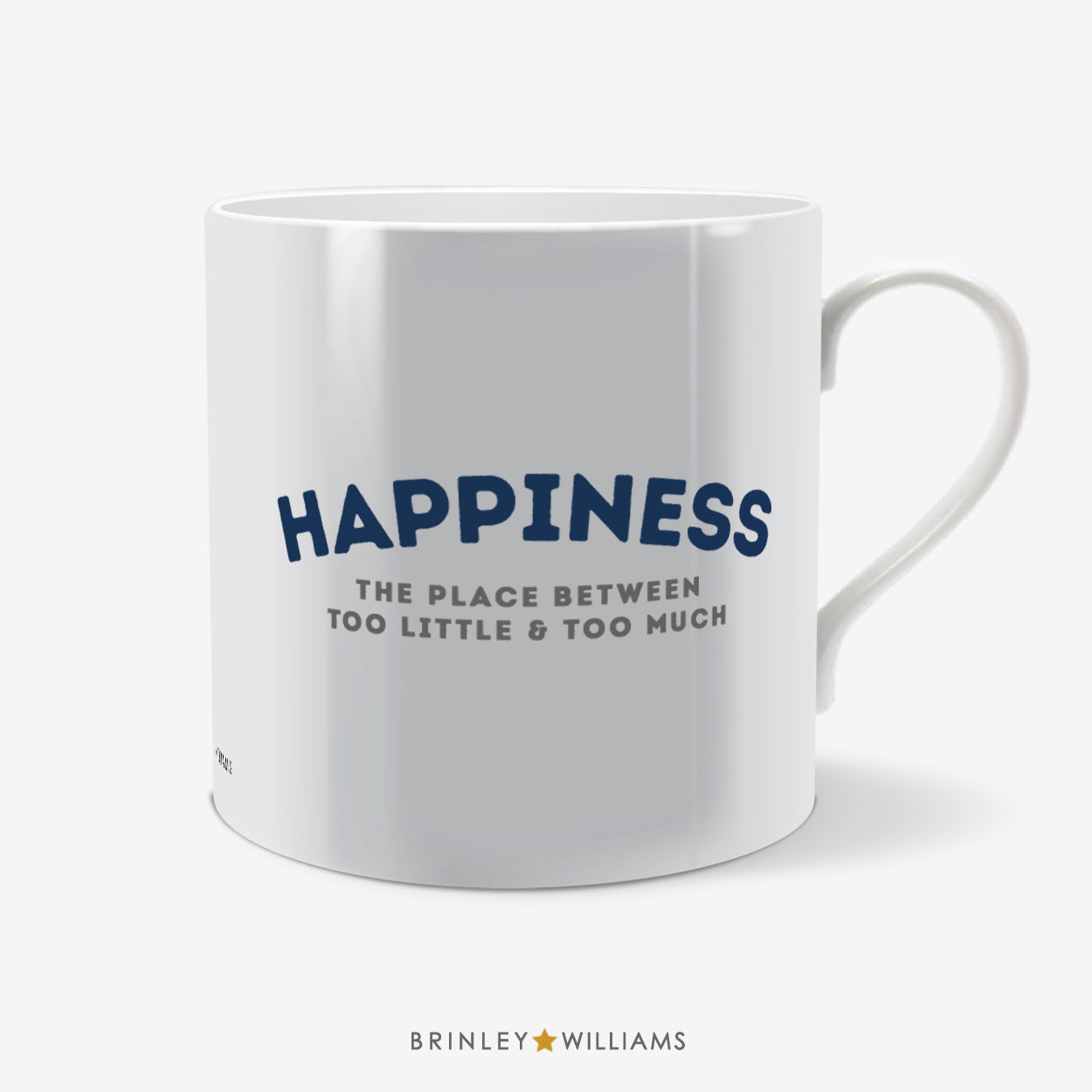 Happiness Quote Fun Mug - Navy