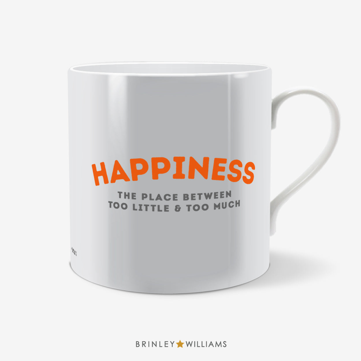 Happiness Quote Fun Mug - Orange