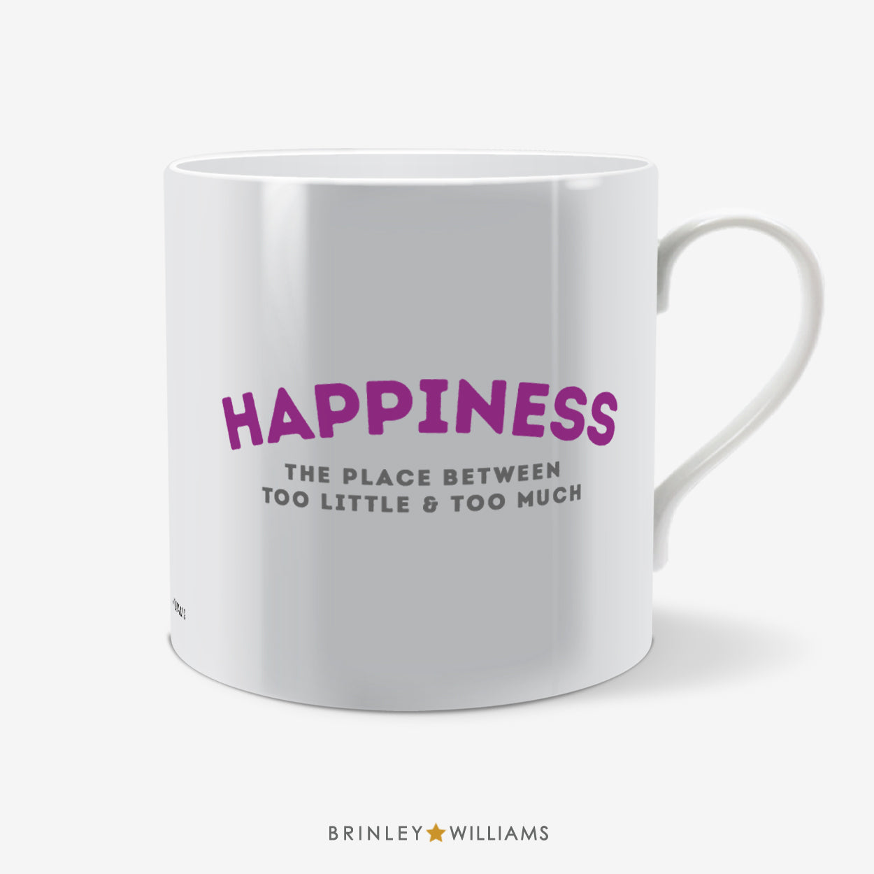 Happiness Quote Fun Mug - Purple