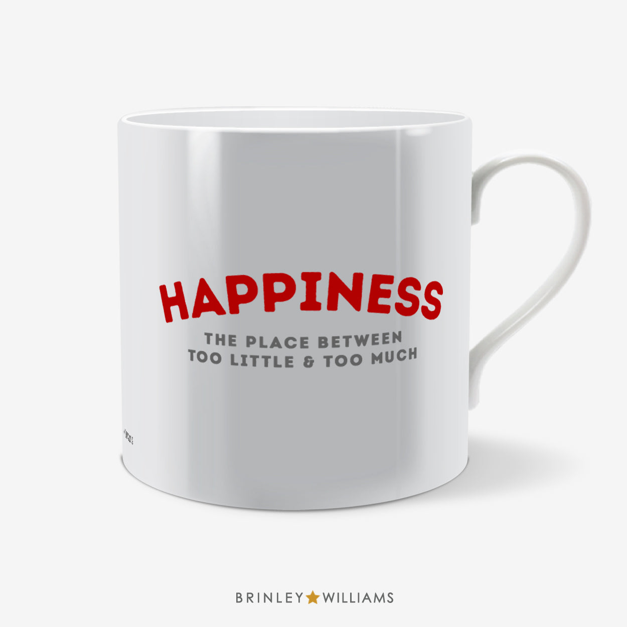 Happiness Quote Fun Mug - Red