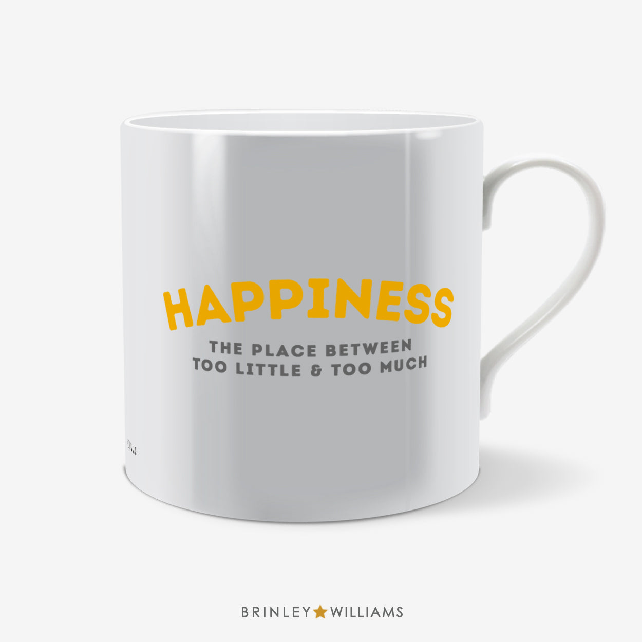 Happiness Quote Fun Mug - Yellow