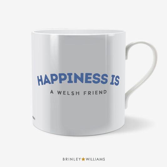 Happiness is a Welsh... Welsh Mug - Blue