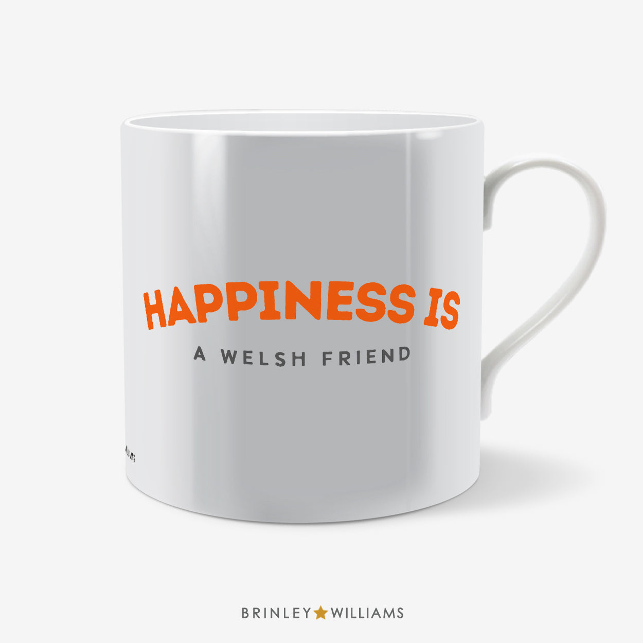 Happiness is a Welsh... Welsh Mug - Orange