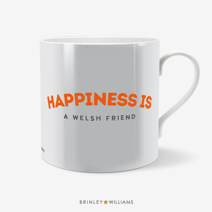 Happiness is a Welsh... Welsh Mug - Orange