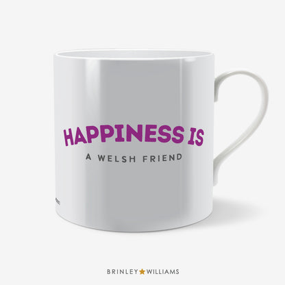 Happiness is a Welsh... Welsh Mug - Purple
