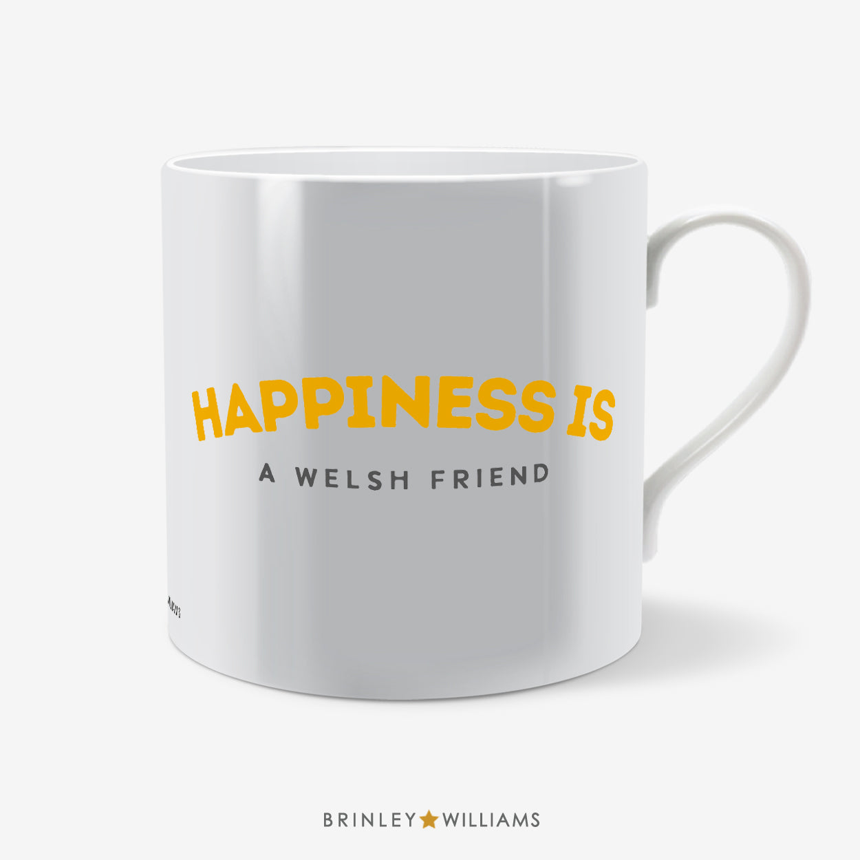 Happiness is a Welsh... Welsh Mug - Yellow