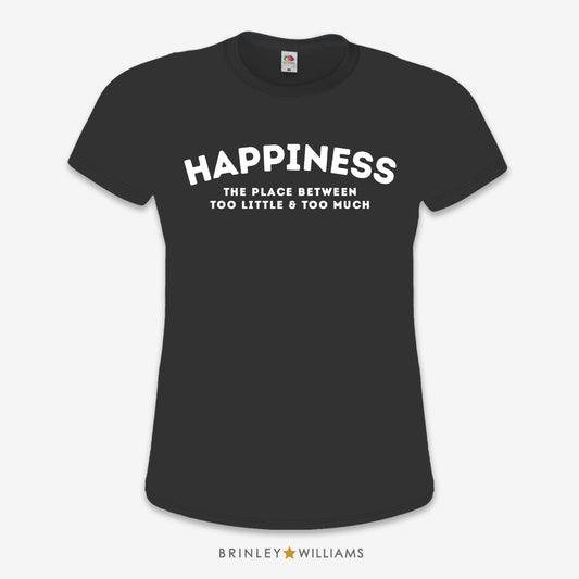 Happiness Slim Fit T-shirt- Black