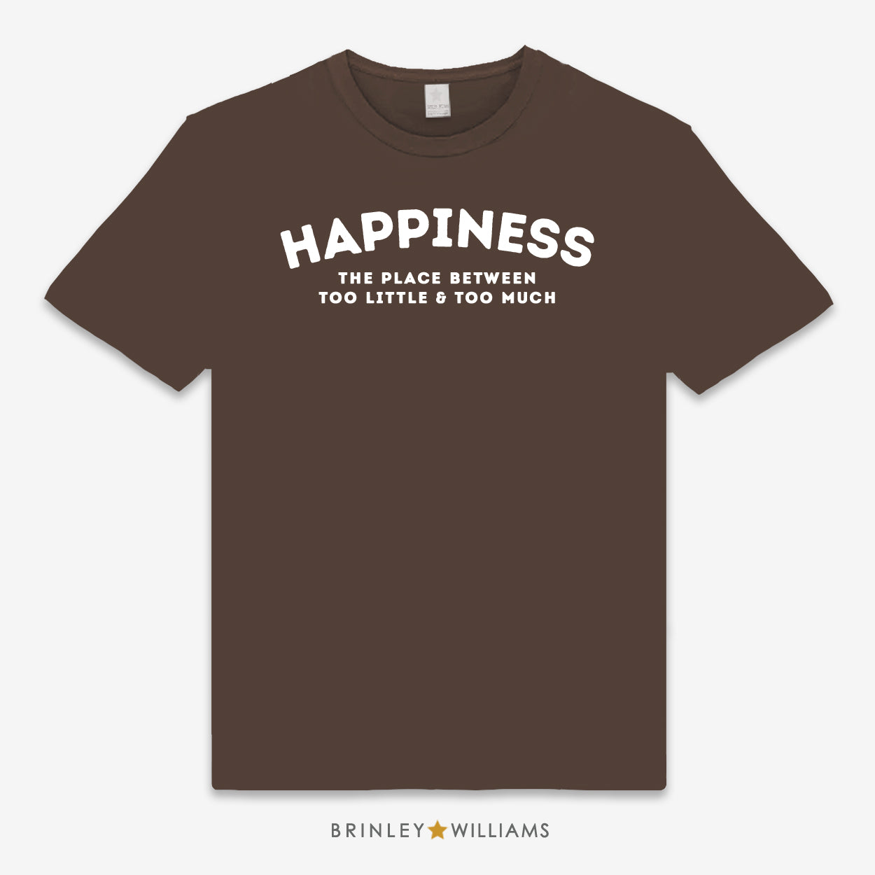 Happiness Unisex Classic T-shirt -Chocolate Brown