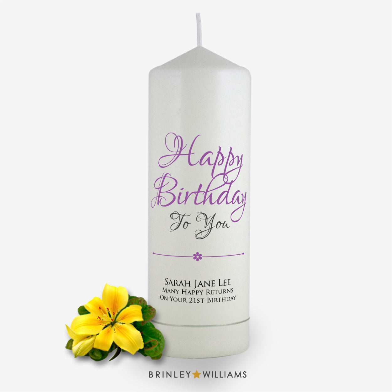 Happy Birthday to you Personalised  Candle - Lavender