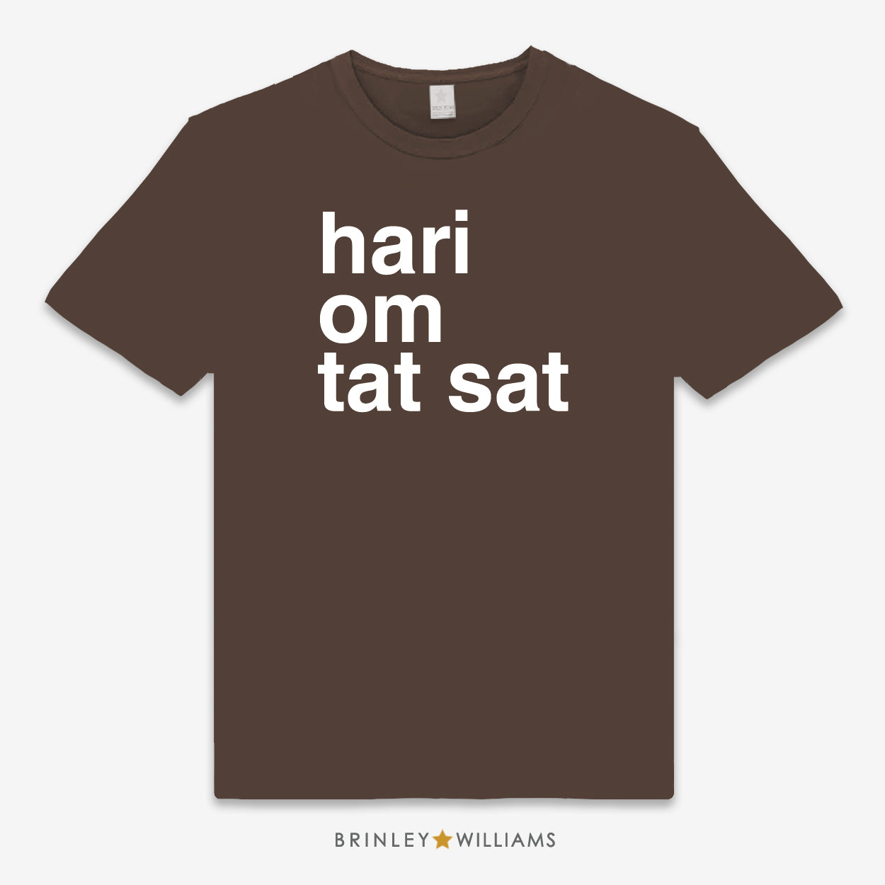 Hari om tat sat Unisex Classic Yoga T-shirt - Chocolate Brown