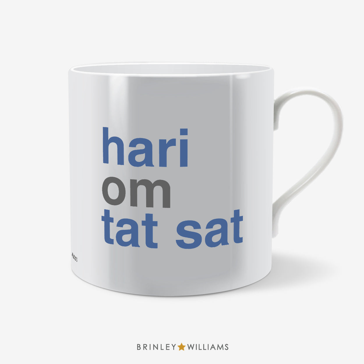 Hari om tat sat Yoga Mug - Blue