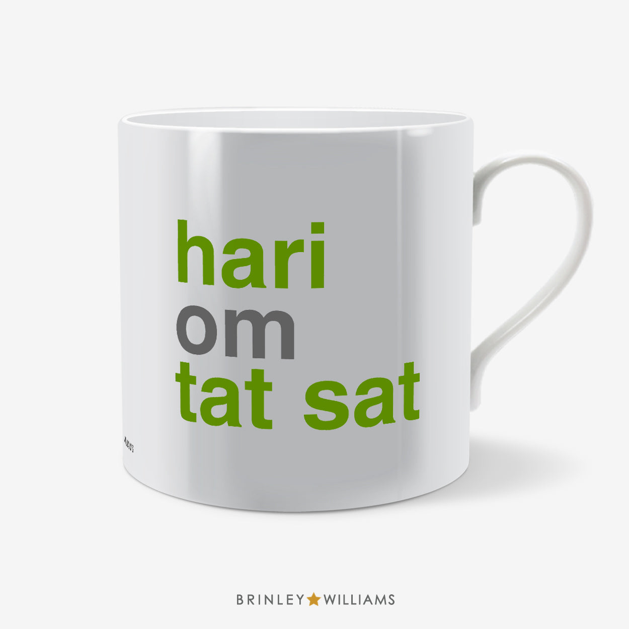 Hari om tat sat Yoga Mug - Green