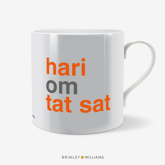 Hari om tat sat Yoga Mug - Orange