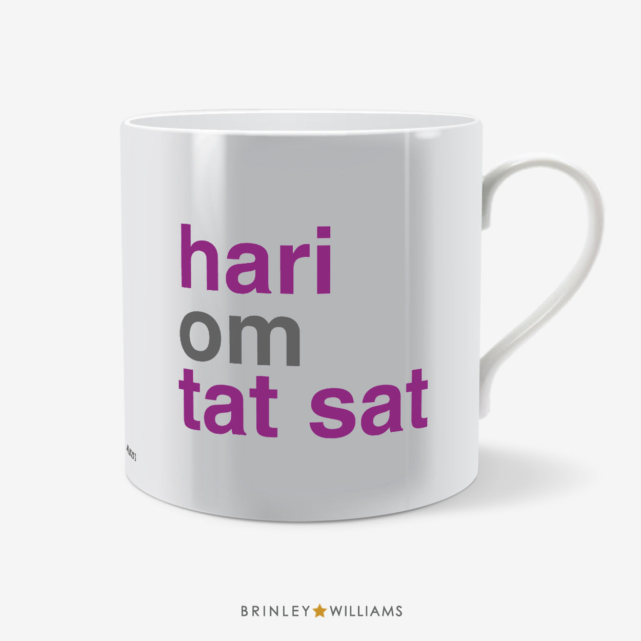 Hari om tat sat Yoga Mug - Purple