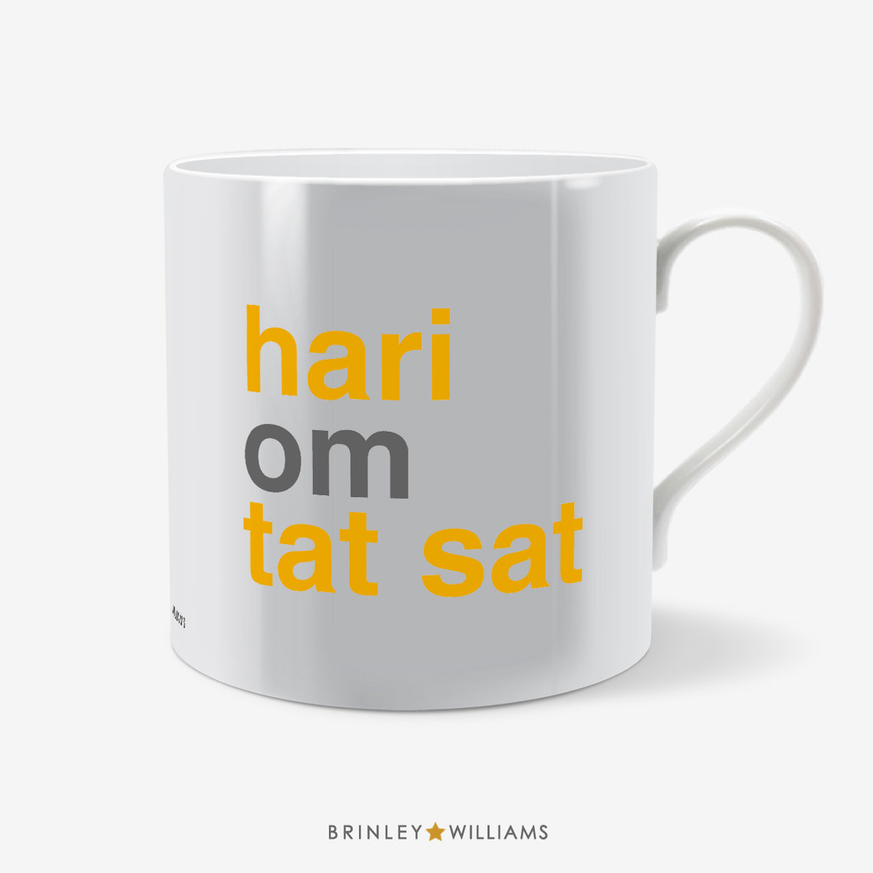 Hari om tat sat Yoga Mug - Yellow