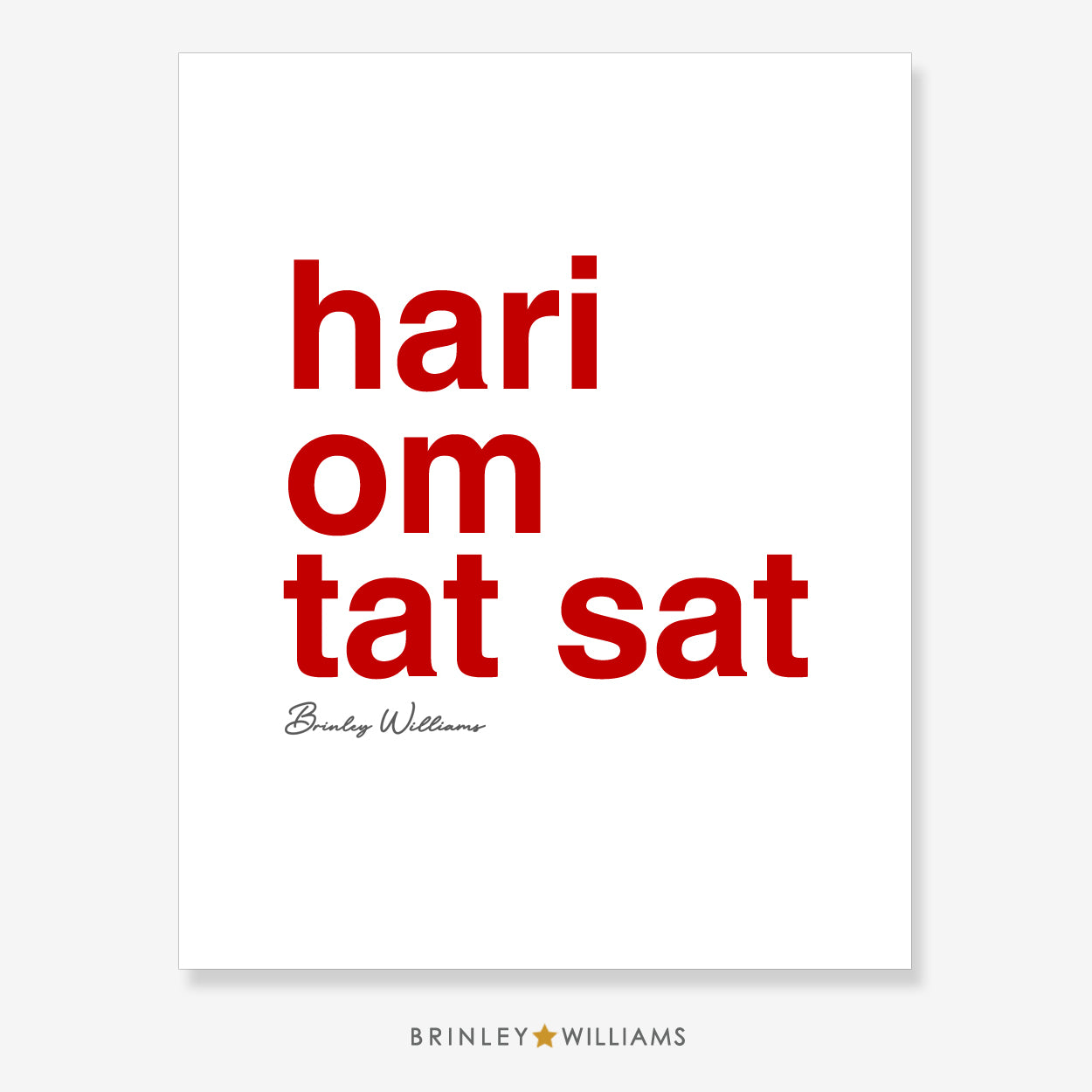 Hari om tat sat Wall Art Poster - Red