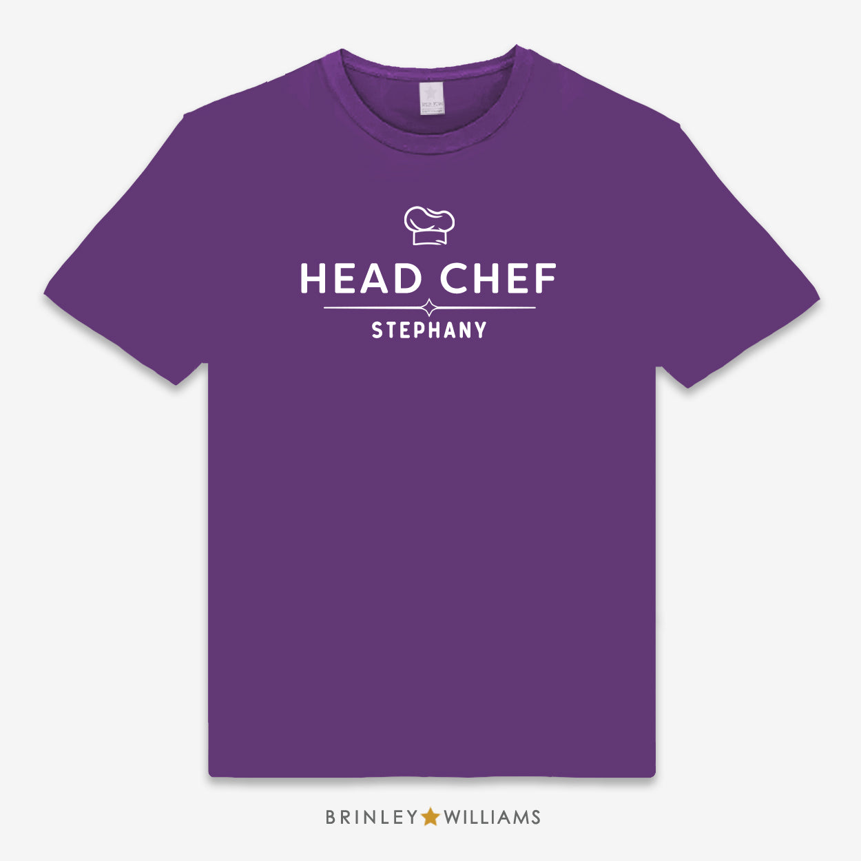 Head Chef  Personalised Unisex Culinary T-shirt - purple