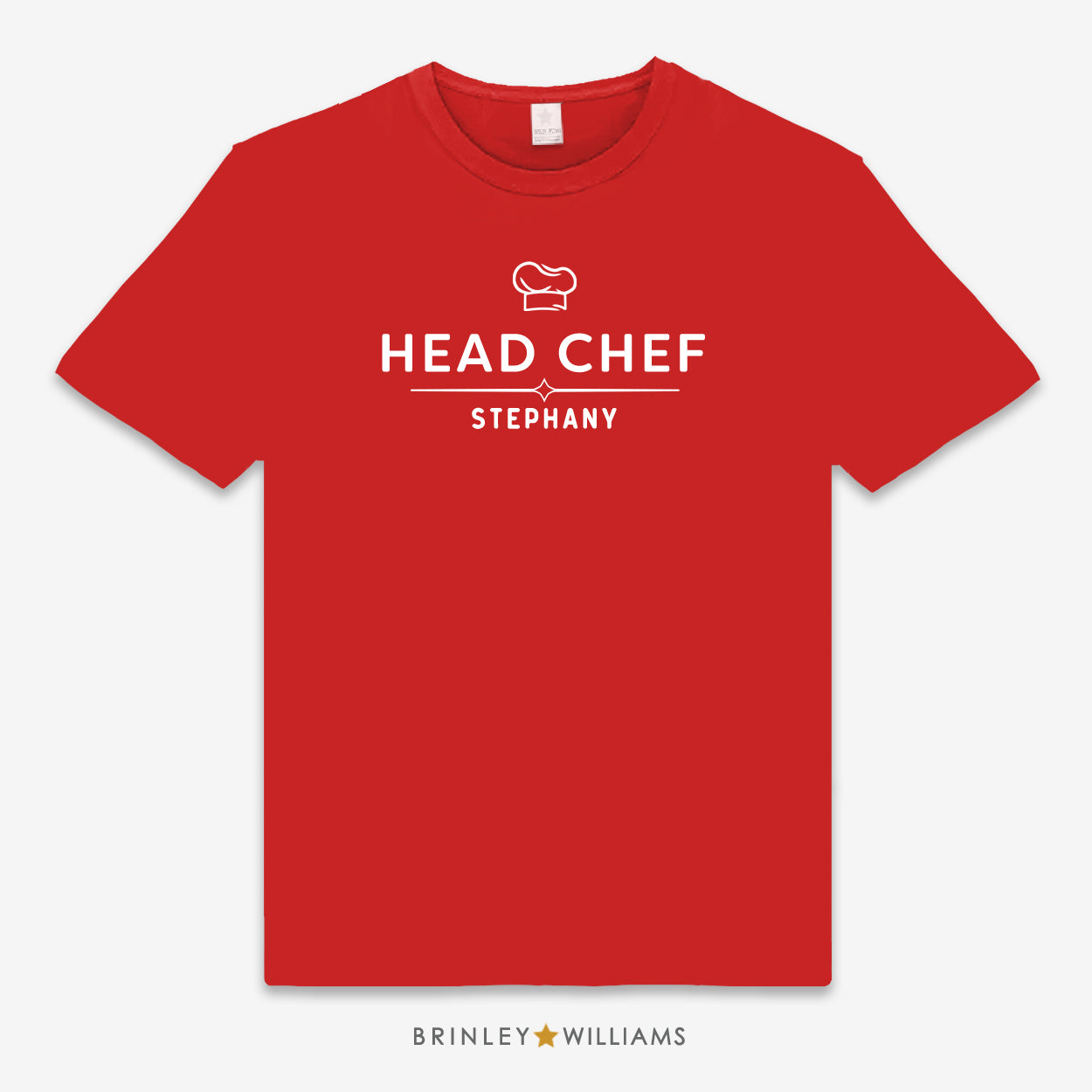 Head Chef  Personalised Unisex Culinary T-shirt - red