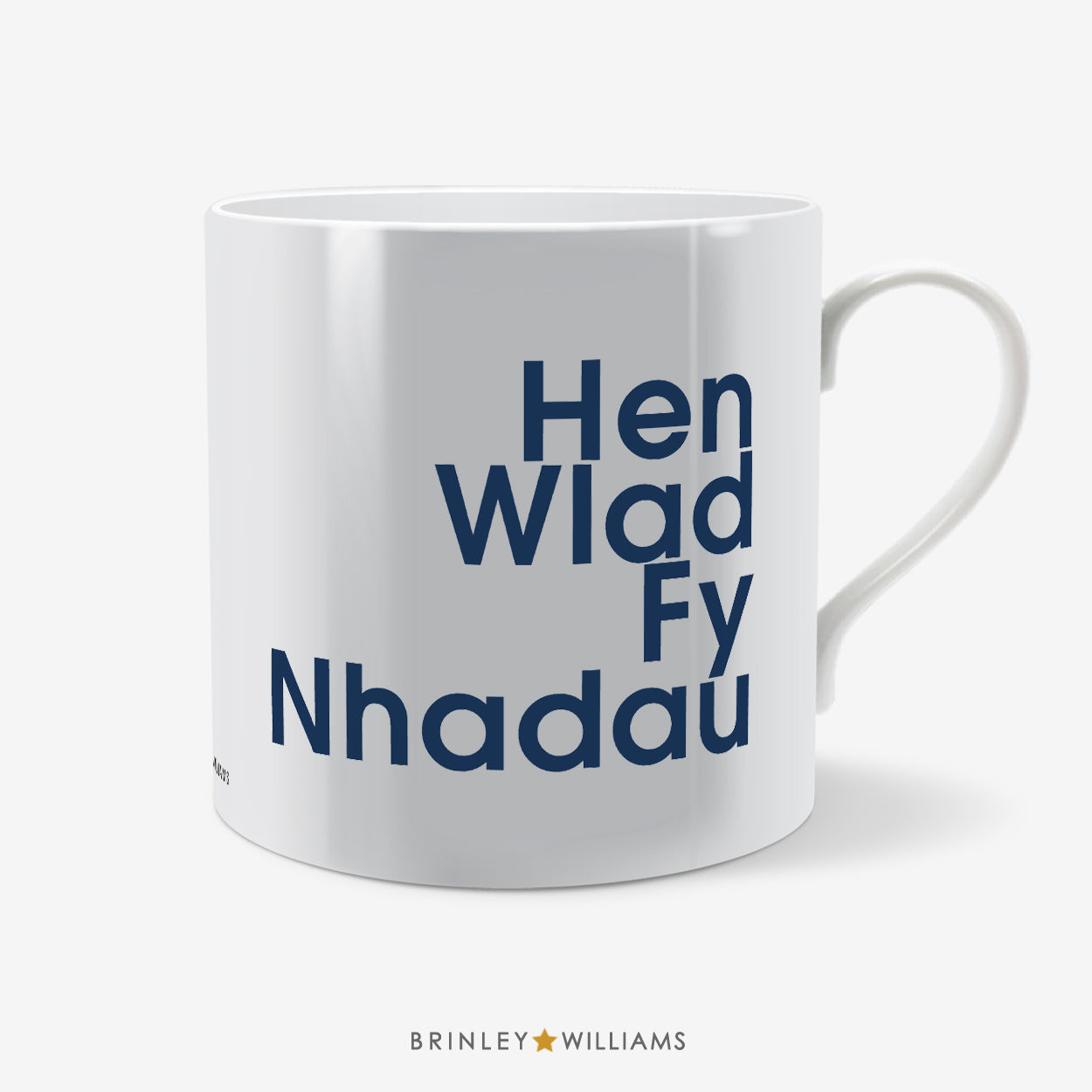 Hen Wlad Fy Nhadau Welsh Mug - Navy