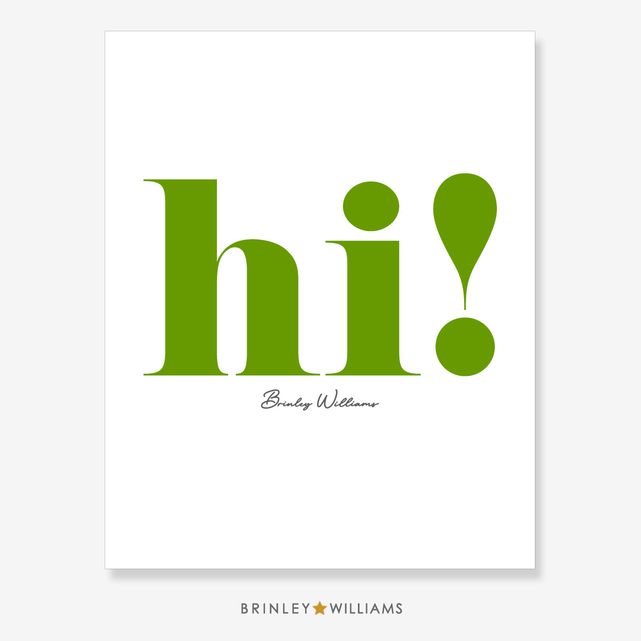 Hi Wall Art Poster - Green