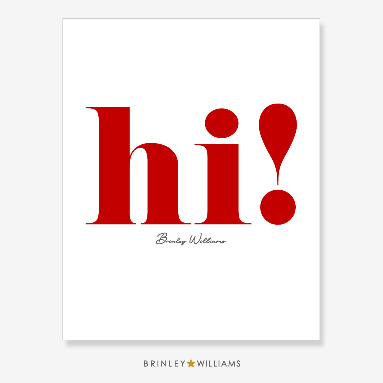 Hi Wall Art Poster - Red