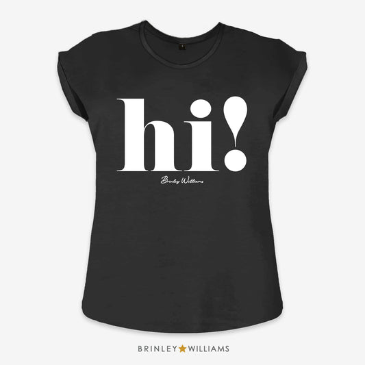 Hi Rolled Sleeve T-shirt - Black