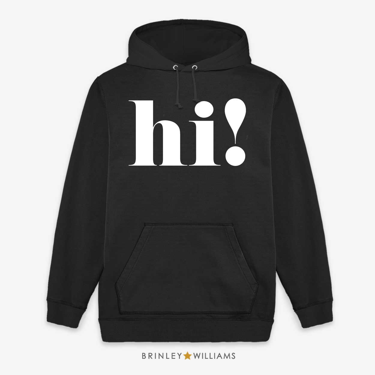 Hi Unisex Hoodie - Black