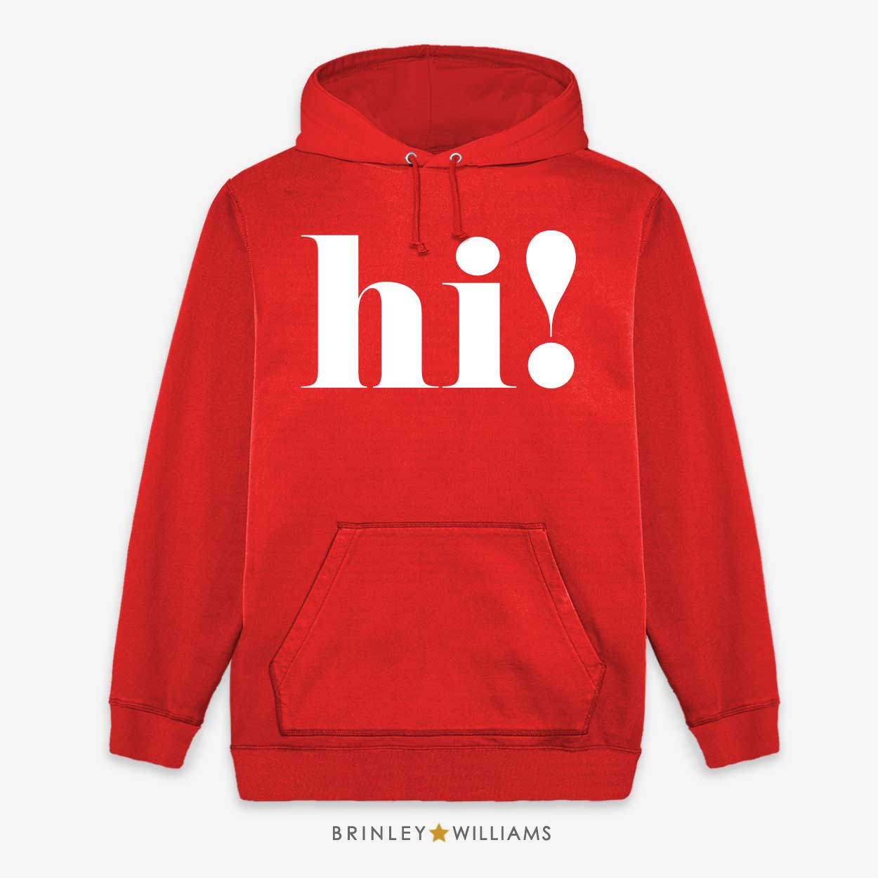 Hi Unisex Hoodie - Fire Red