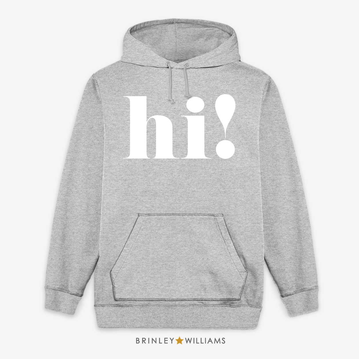 Hi Unisex Hoodie - Heather Grey