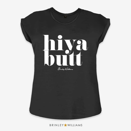 Hiya Butt Rolled Sleeve T-shirt - Black