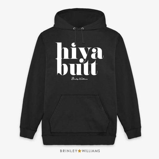 Hiya Butt Unisex Welsh Hoodie - Black