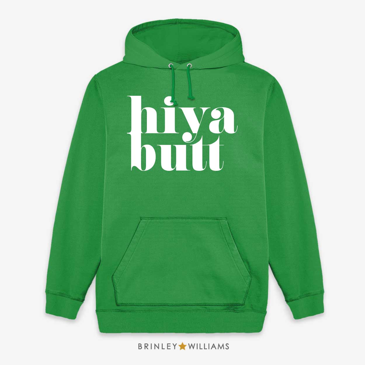 Hiya Butt Unisex Welsh Hoodie - Kelly Green 