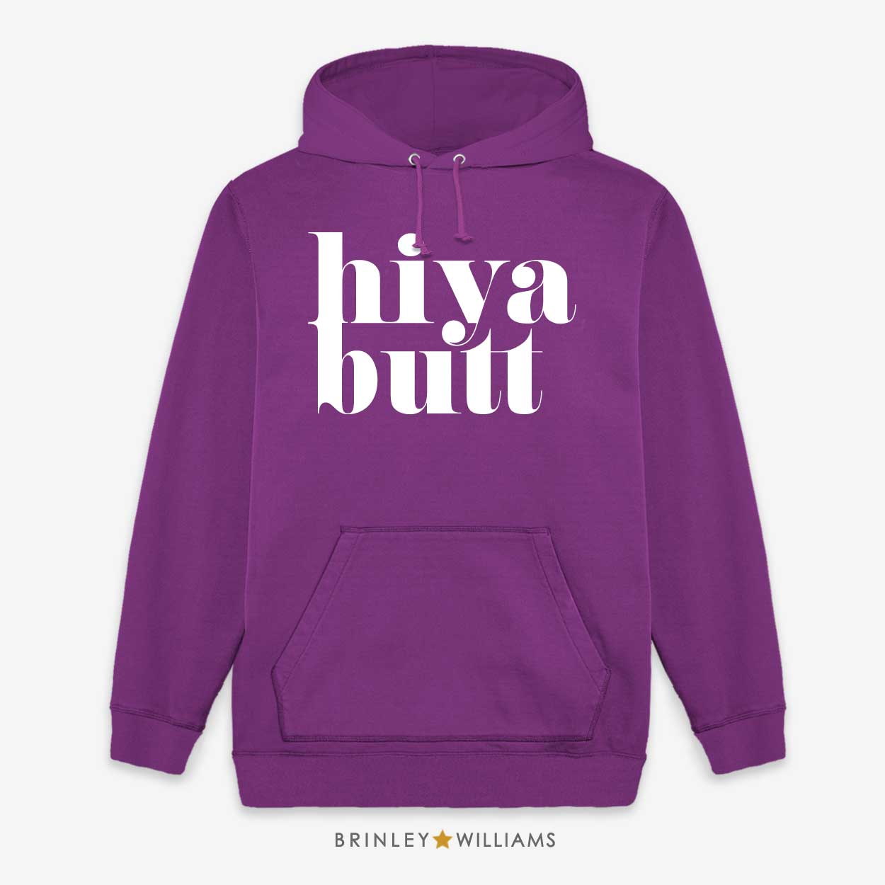 Hiya Butt Unisex Welsh Hoodie - Purple