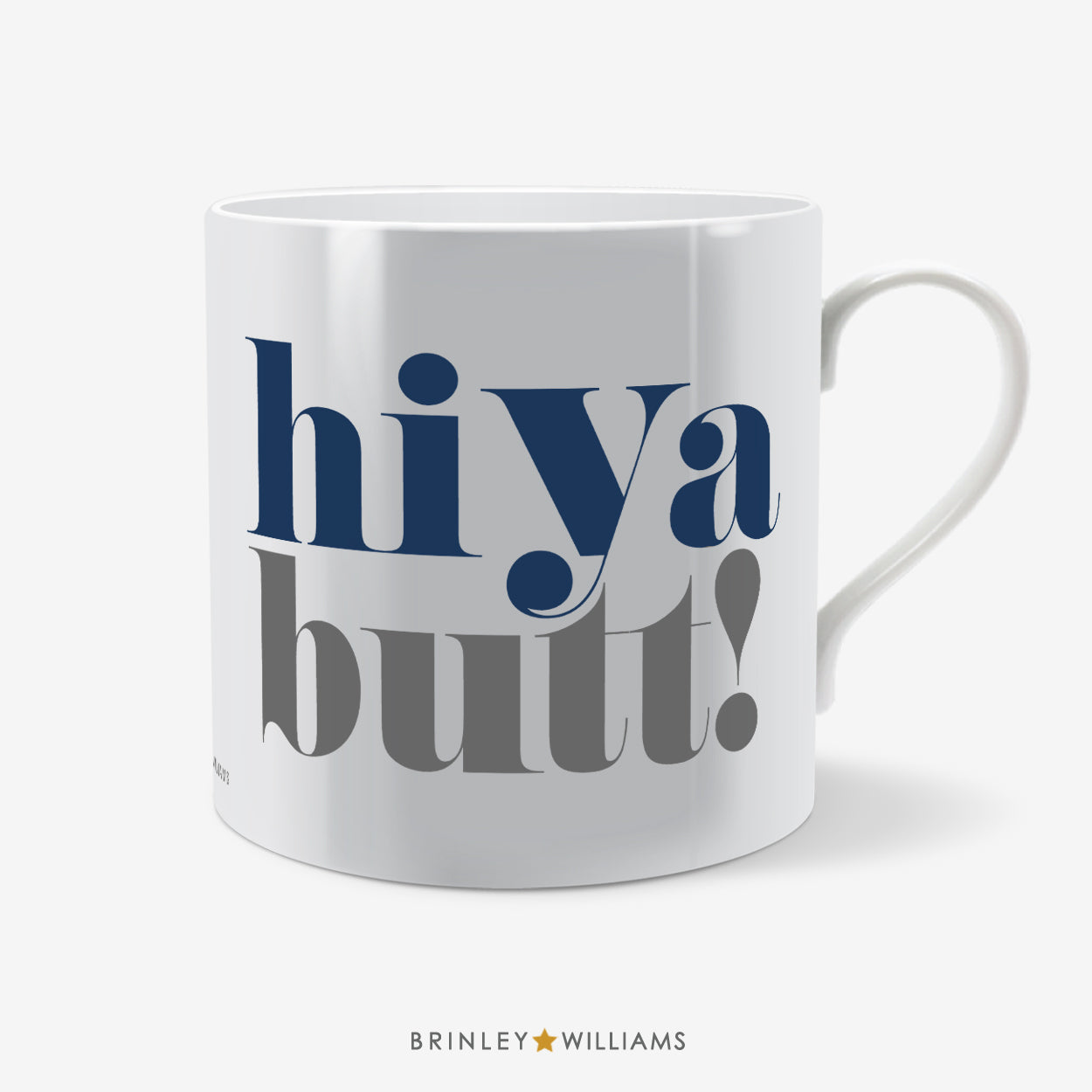 Hiya Butt Welsh Mug - Navy