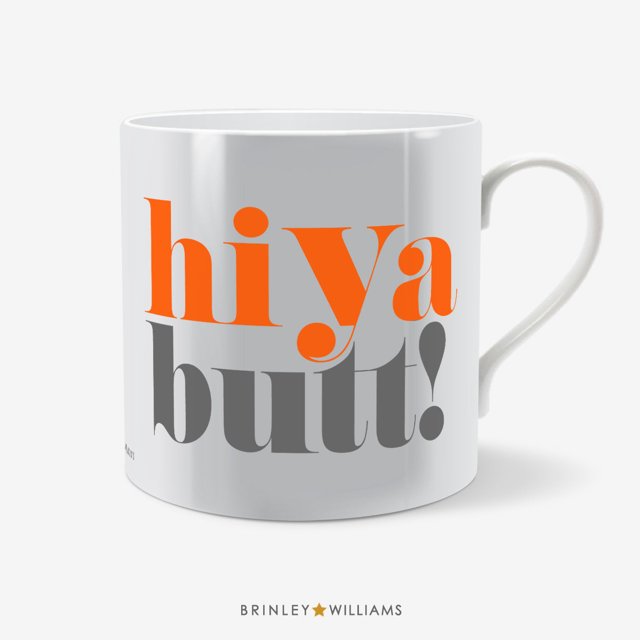 Hiya Butt Welsh Mug - Orange