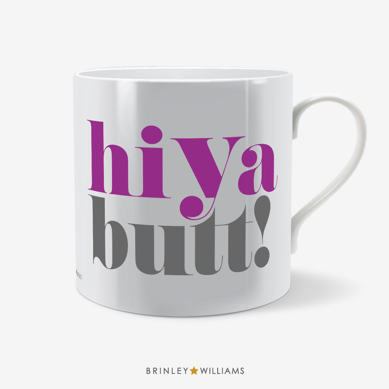 Hiya Butt Welsh Mug - Purple