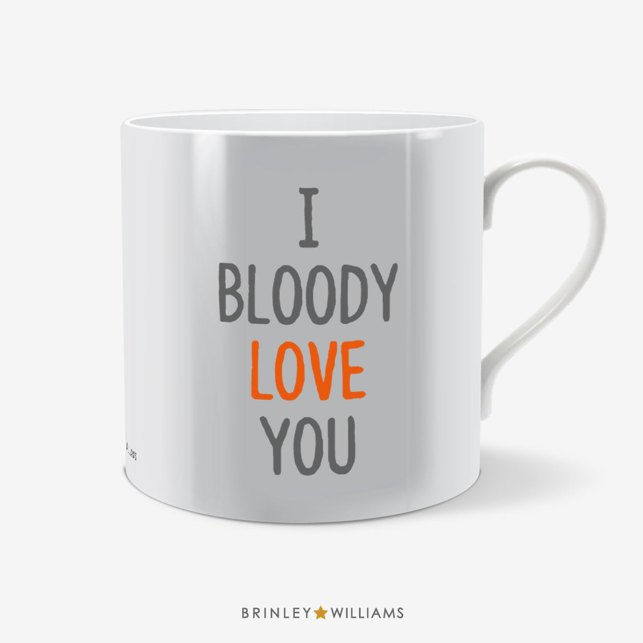 I Bloody Love You Fun Mug - Orange