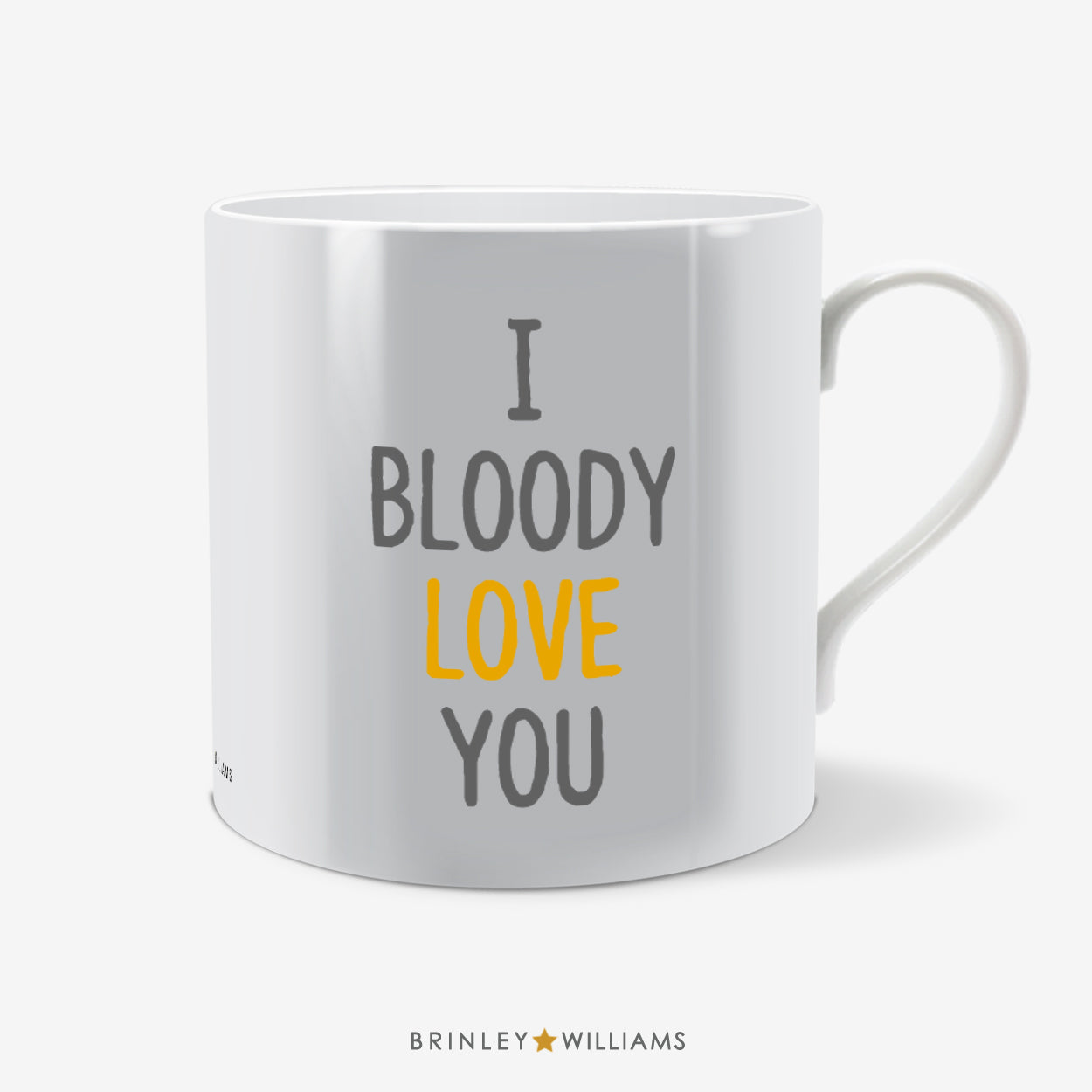 I Bloody Love You Fun Mug - Yellow