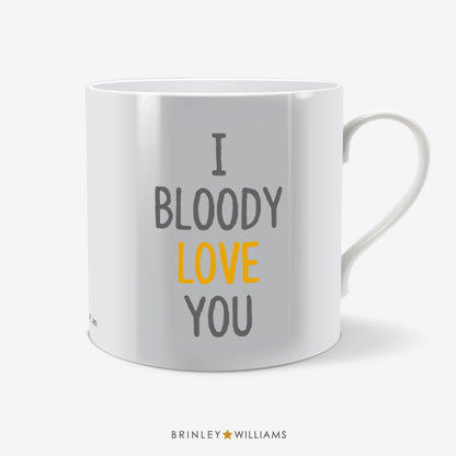 I Bloody Love You Fun Mug - Yellow