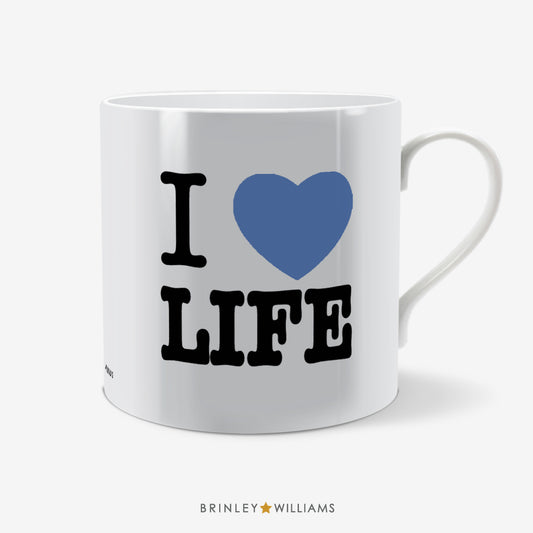 I Love Life Fun Mug - Blue