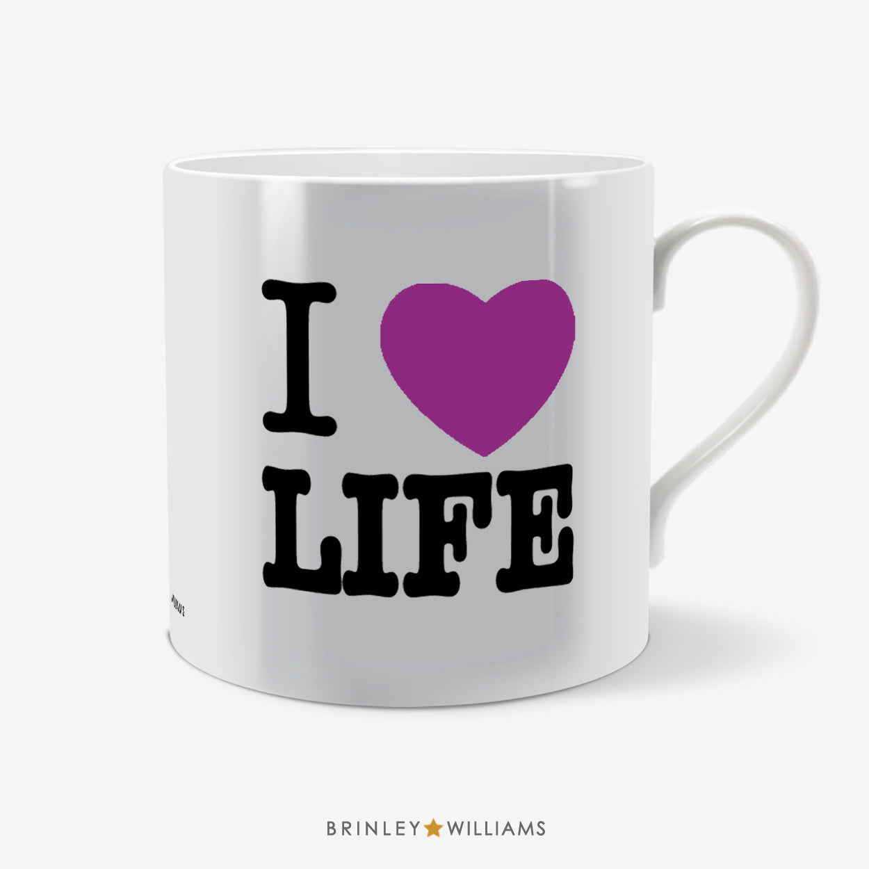 I Love Life Fun Mug - Purple