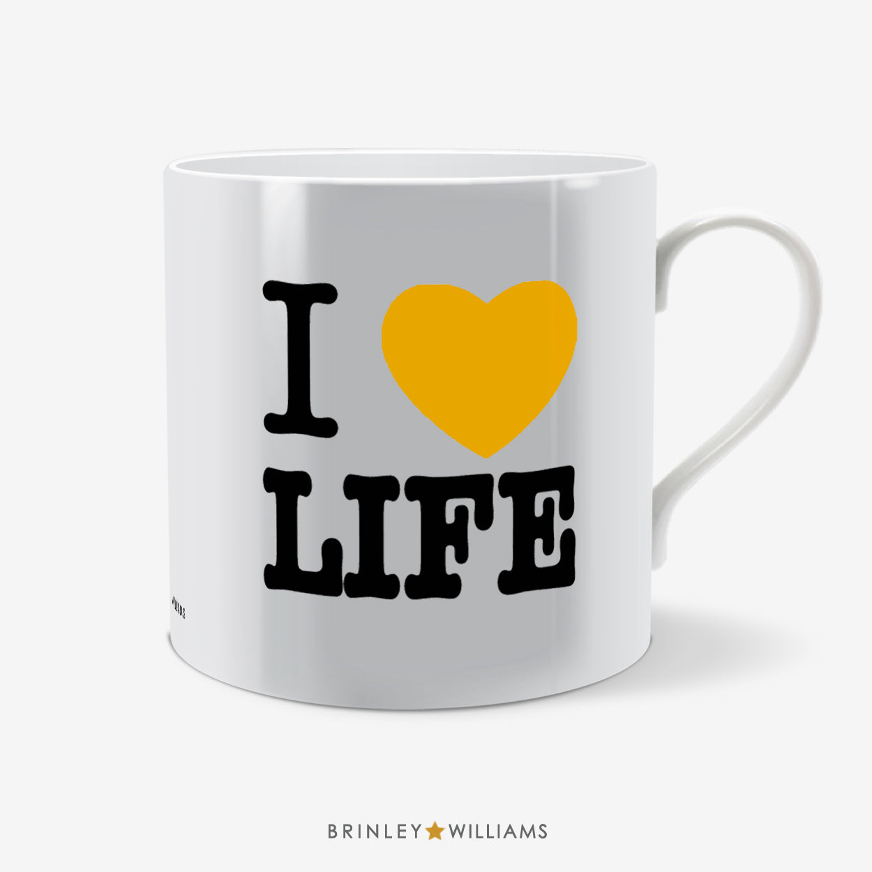 I Love Life Fun Mug - Yellow