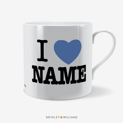 I Heart Personalised Mug - Blue