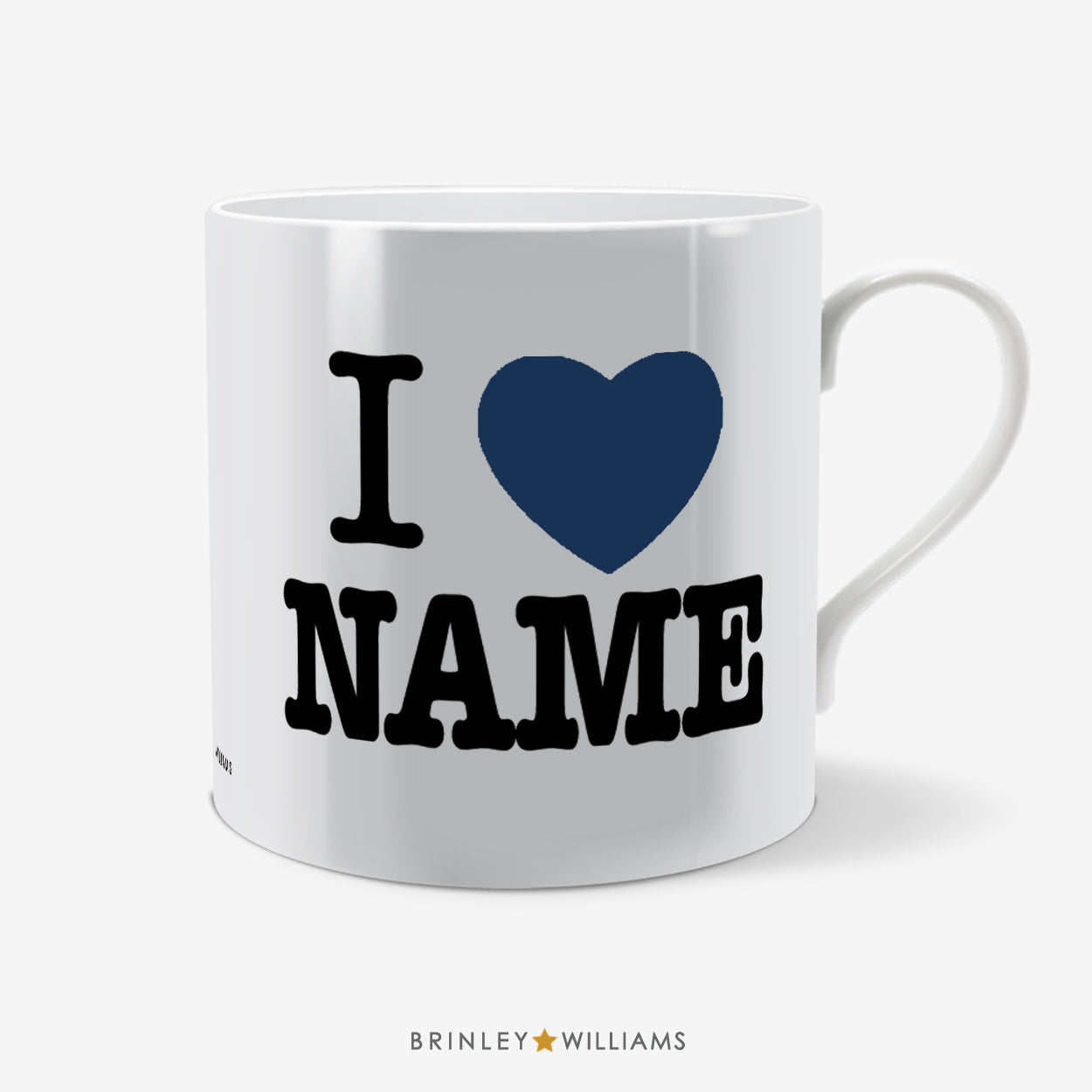 I Heart Personalised Mug - Navy