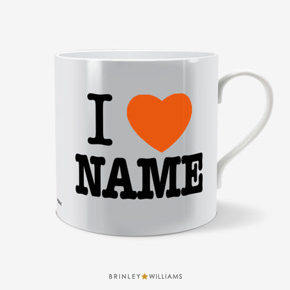 I Heart Personalised Mug - Orange