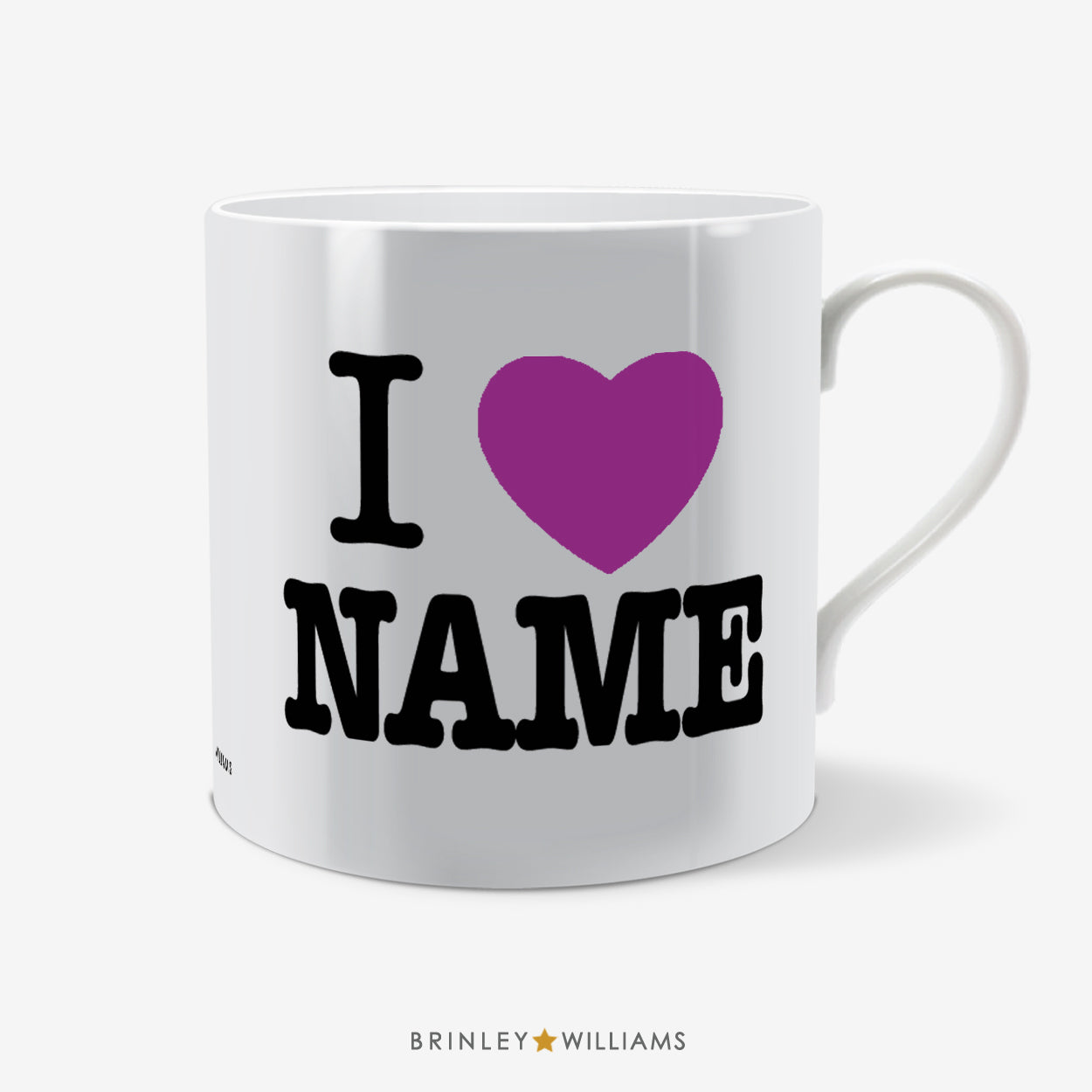 I Heart Personalised Mug - Purple