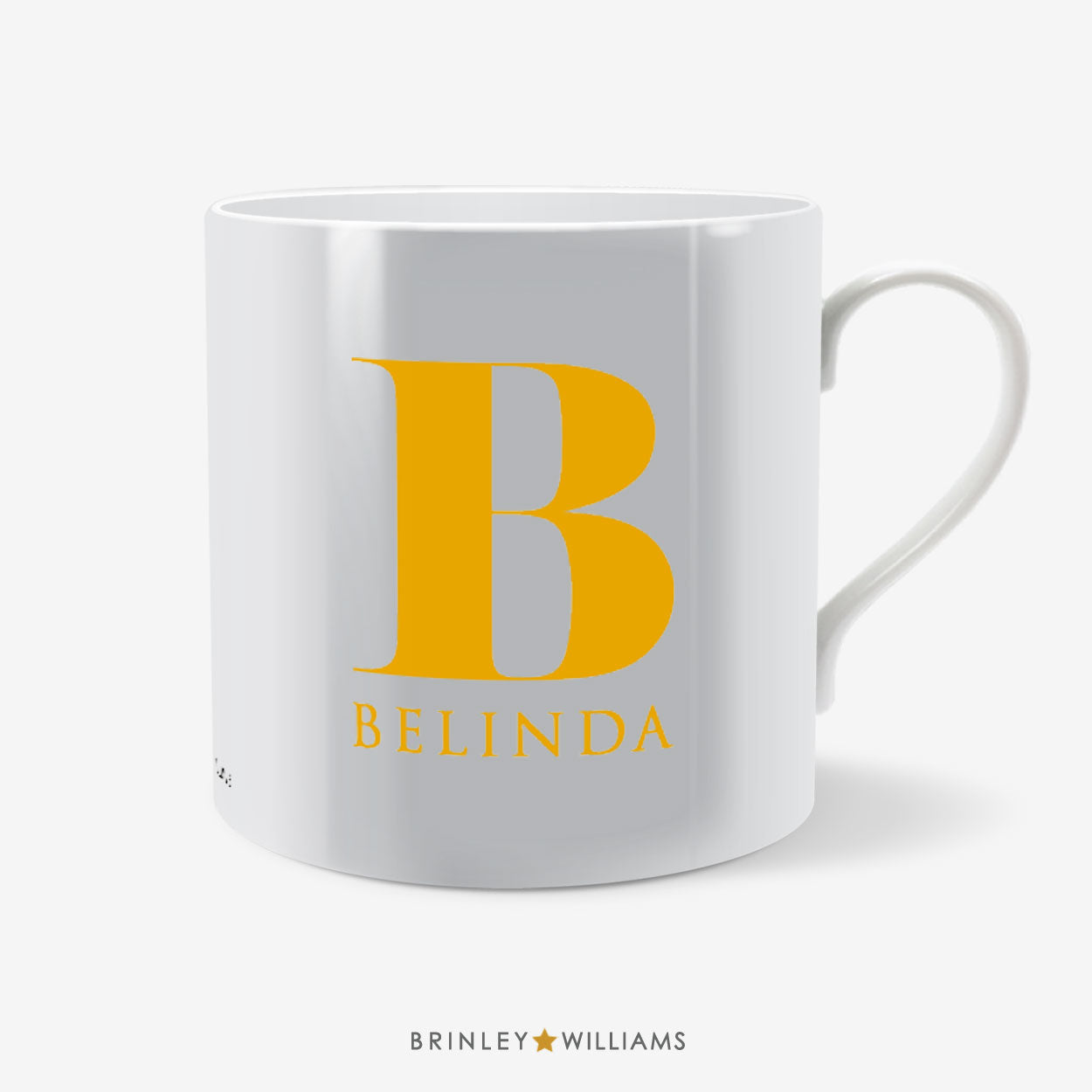 Initials Mug - Personalised - Yellow