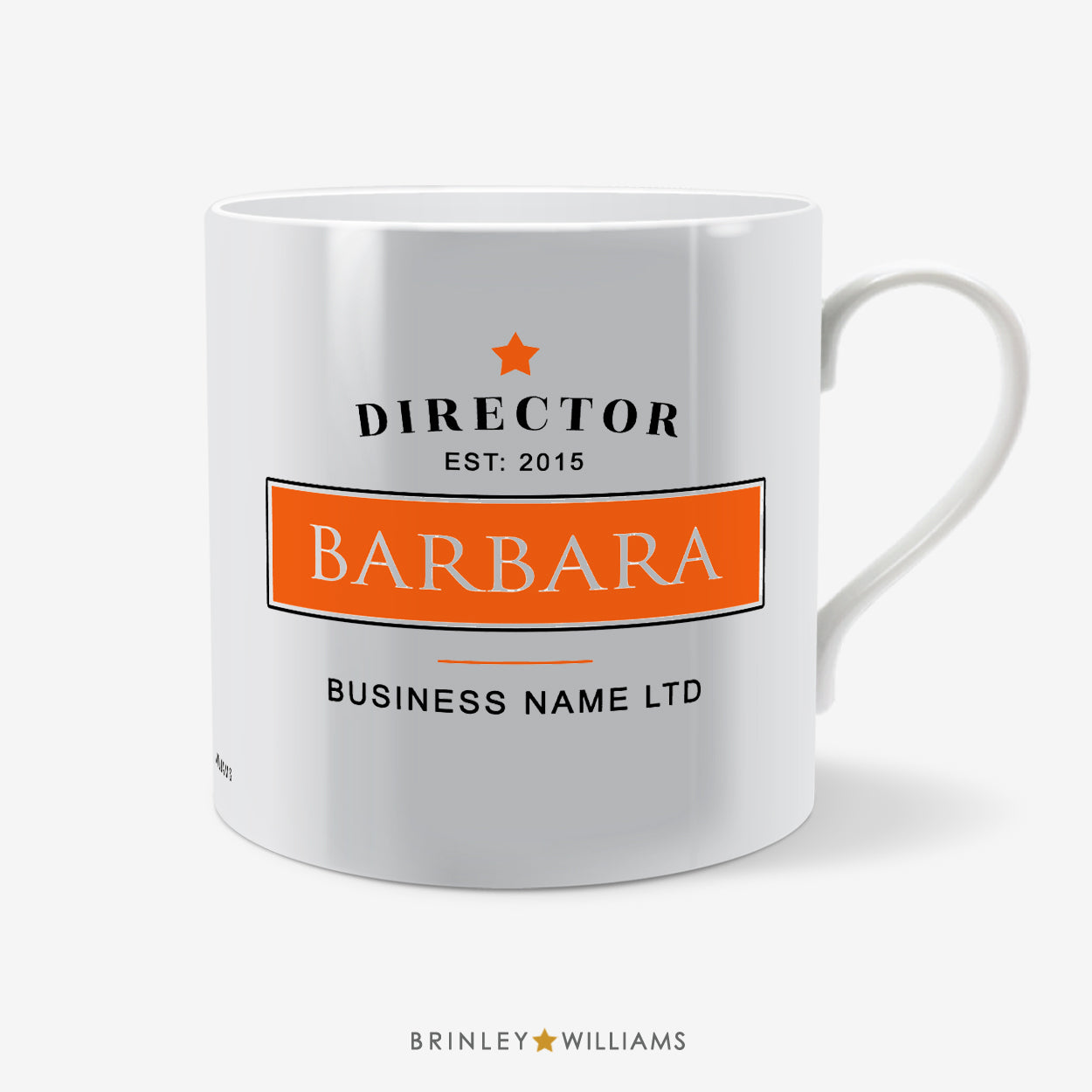 Job Title Personalised Mug - Orange