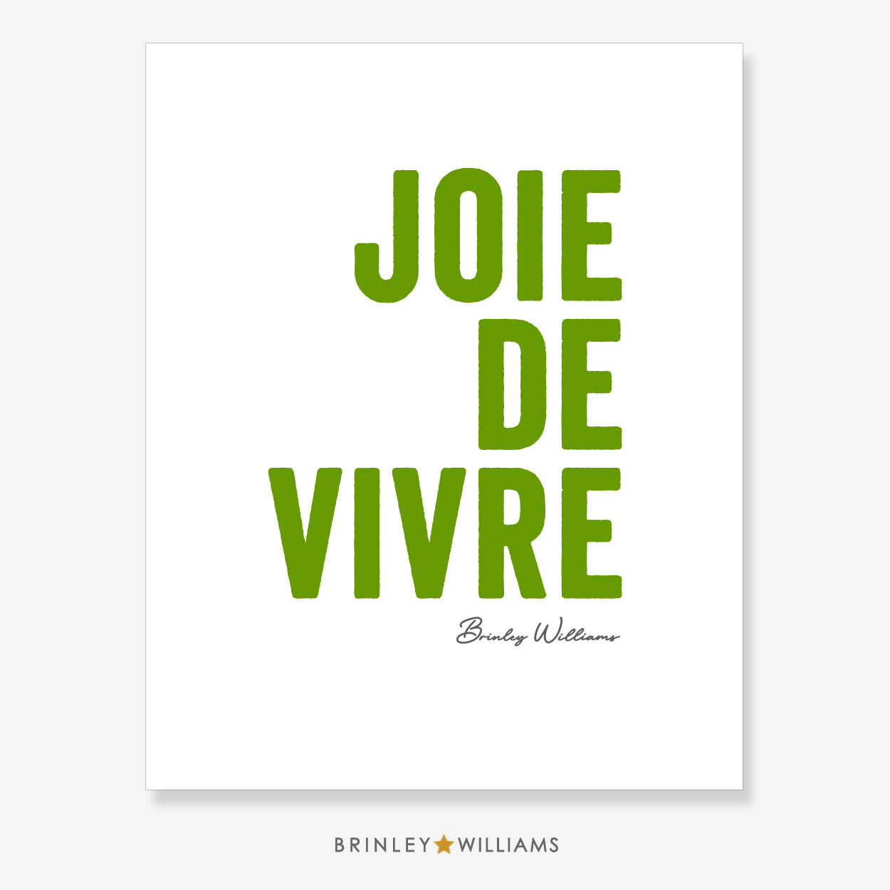 Joie de vivre Wall Art Poster - Green